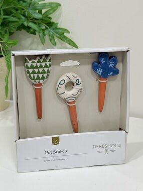 Threshold 3pc Ceramic Decorative Garden Stakes